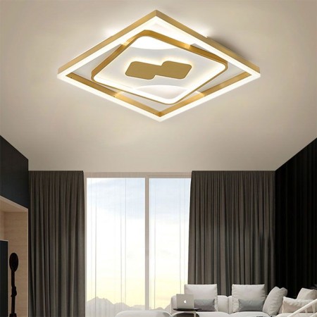 Square Flush Mount Modern Acrylic Ceiling Light Bedroom Living Room