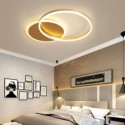 Modern Flush Mount Round Gold Ceiling Light Bedroom Living Room