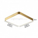 Acrylic Square Flush Mount Minimalist Gold Ceiling Light Bedroom Living Room