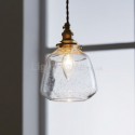 Modern Bubble Glass Pendant Lamp Single Light Fixture Bedroom Living Room