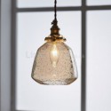 Modern Bubble Glass Pendant Lamp Single Light Fixture Bedroom Living Room