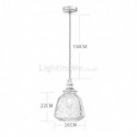 Modern Bubble Glass Pendant Lamp Single Light Fixture Bedroom Living Room