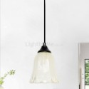 Creative Petal Glass Pendant Lamp Single Light Fixture Bedroom Living Room