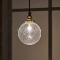 Modern Crackle Glass Pendant Light Ceiling Hanging Pendant Light Fixture Kitchen Living Room