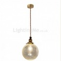 Modern Crackle Glass Pendant Light Ceiling Hanging Pendant Light Fixture Kitchen Living Room