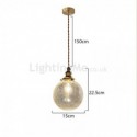 Modern Crackle Glass Pendant Light Ceiling Hanging Pendant Light Fixture Kitchen Living Room