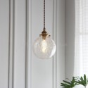 Modern Crackle Glass Pendant Light Ceiling Hanging Pendant Light Fixture Kitchen Living Room