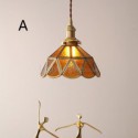 Retro Glass Pendant Light Glass Ceiling Light Bedroom Living Room