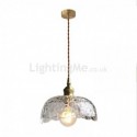 Irregular Brass Glass Pendant Light Hammer Glass Ceiling Light Bedroom Living Room