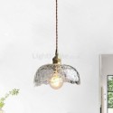 Irregular Brass Glass Pendant Light Hammer Glass Ceiling Light Bedroom Living Room