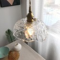 Irregular Brass Glass Pendant Light Hammer Glass Ceiling Light Bedroom Living Room