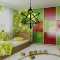 European Stained Glass Pendant Light Creative Star Pendant Lamp Bedroom Living Room