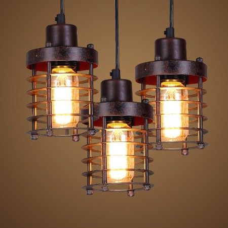 1 Light Retro / Vintage Copper Pendant Light