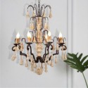 Retro Style Wood Pendant Light Elegant Chandelier Bedroom Living Room