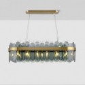 Minimalist Glass Pendant Light Unique Color Rectangle Ceiling Light Living Room Kitchen Island