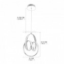 Modern Minimalist Pendant Lamp Unique Circular Twist Light Fixture Living Room Kitchen Island