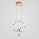 Modern Minimalist Pendant Lamp Unique Twist Light Fixture Living Room Bedroom