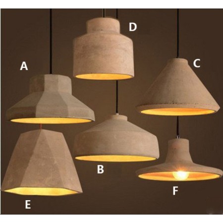 Modern/ Contemporary Cement Single Light Pendant Light