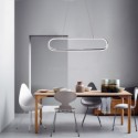 Modern Minimalist Pendant Lamp Acrylic Oval Ring Pendant Light Living Room Office