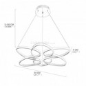 Simple Pendant Lamp Petals Shape Acrylic Twist Pendant Light Living Room Office