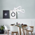 Modern Minimalist Pendant Lamp Unique Acrylic Twist Light Fixture Living Room Kitchen Island