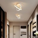 Modern Flush Mount Acrylic Crossed Ring Ceiling Light Entrance Hallway