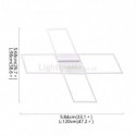 X Shaped Flush Mount Minimalist Acrylic Ceiling Light Living Room Office