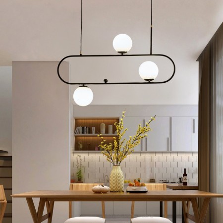 Modern Simple Magic Bean Pendant Light Horizontal Pendant Lamp Bedroom Office