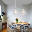 Hollow Crystal Iron Pendant Lamp Kitchen Island Ideas Dining Room Office