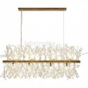 Modern Crystal Pendant Light Horizontal Chandelier Living Room Dining Room