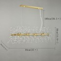 Modern Crystal Pendant Light Horizontal Chandelier Living Room Dining Room