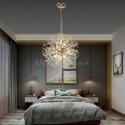 Dandelion Crystal Pendant Light Elegant Chandelier Bedroom Office