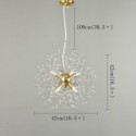 Dandelion Crystal Pendant Light Elegant Chandelier Bedroom Office