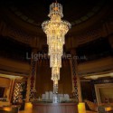 European Long Pendant Crystal Chandelier Living Room Lobby