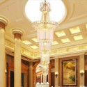 Elegant Long Pendant Crystal Chandelier Living Room Lobby