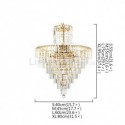 Modern Elegant Crystal Pendant Light Conical Chandelier Living Room Bedroom