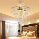 Modern Elegant Crystal Pendant Light Conical Chandelier Living Room Bedroom