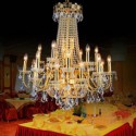 European Luxury Crystal Chandelier Living Room Duplex Stair Pendant Light