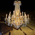 European Luxury Crystal Chandelier Living Room Duplex Stair Pendant Light