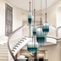 Modern/ Contemporary Gradient Color Pendant Light with Glass Shade