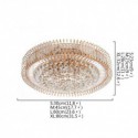 European Style Flush Mount Round Crystal Ceiling Light Living Room Lobby