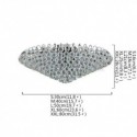 European Style Crystal Flush Mount Round Shape Ceiling Light Bedroom Living Room