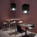 Modern Hollow out Pendant Light Black Color Bedroom Living Room Light Fixture