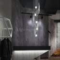 Modern Large Cluster Pendant Light Long Pendant Crystal Chandelier Duplex Staircase