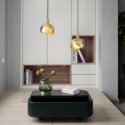 Nordic Brass Pendant Light Opening Brass Mini Light Fixture Living Room Office