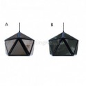 Modern Diamond Shaped Pendant Light 3D Translucent Design Restaurant Living Room Light Fixture