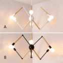 Nordic Wood Spider Pendant Light Foldable Leg Living Room Dining Room Light