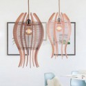 DIY Nordic Wood Fish Pendant Light