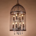 Retro / Vintage Metal 8 Light Birdcage Pendant Light