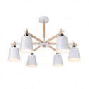 Modern Macaron Pendant Light Creative Wood Chandelier Study Living Room